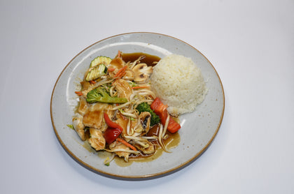 D. Gerichte mit Hühnchen